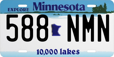 MN license plate 588NMN