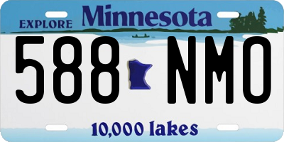 MN license plate 588NMO