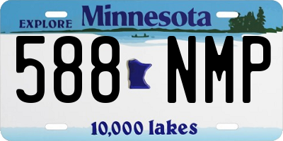 MN license plate 588NMP