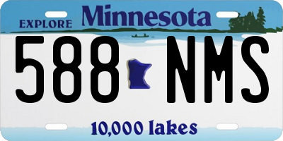 MN license plate 588NMS