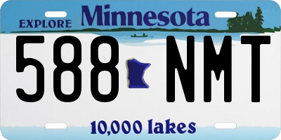 MN license plate 588NMT