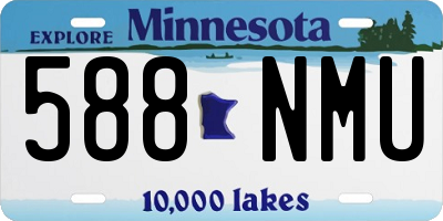MN license plate 588NMU