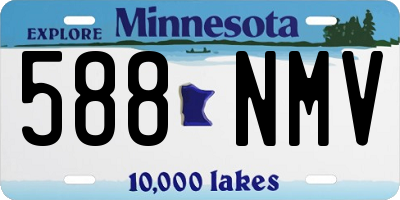MN license plate 588NMV