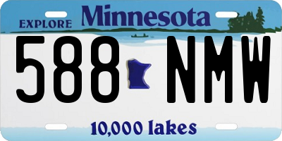 MN license plate 588NMW
