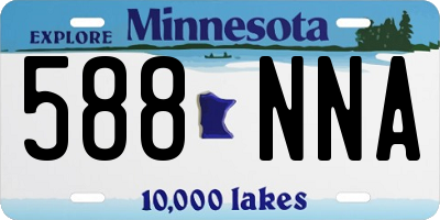 MN license plate 588NNA