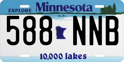 MN license plate 588NNB