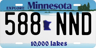 MN license plate 588NND