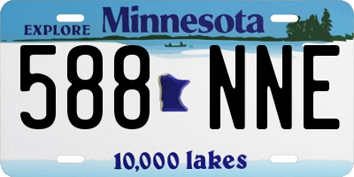 MN license plate 588NNE