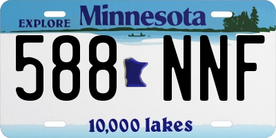 MN license plate 588NNF