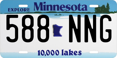 MN license plate 588NNG