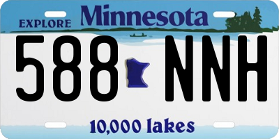 MN license plate 588NNH