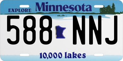 MN license plate 588NNJ