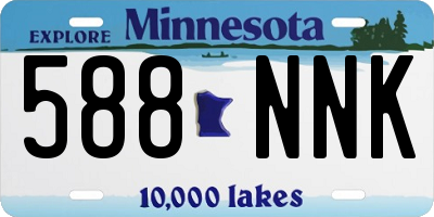 MN license plate 588NNK