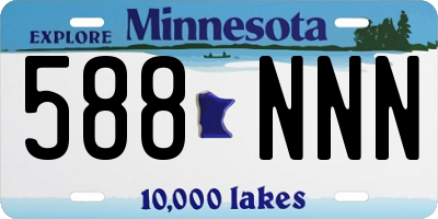 MN license plate 588NNN