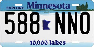 MN license plate 588NNO