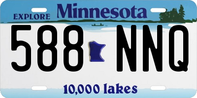 MN license plate 588NNQ