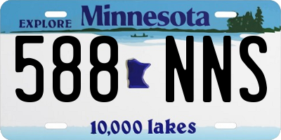 MN license plate 588NNS