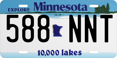 MN license plate 588NNT