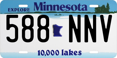 MN license plate 588NNV
