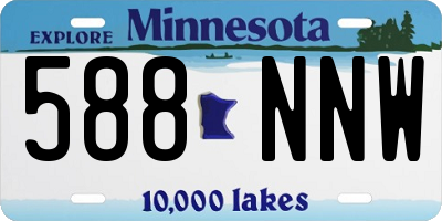 MN license plate 588NNW