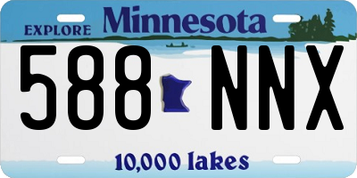 MN license plate 588NNX