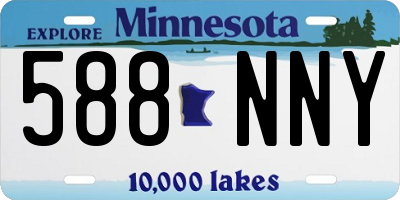 MN license plate 588NNY