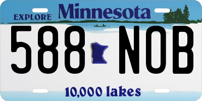 MN license plate 588NOB