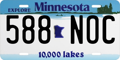 MN license plate 588NOC