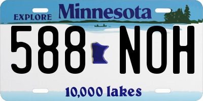 MN license plate 588NOH