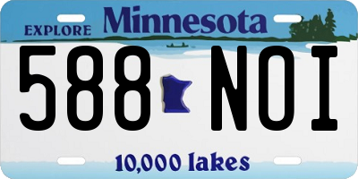 MN license plate 588NOI