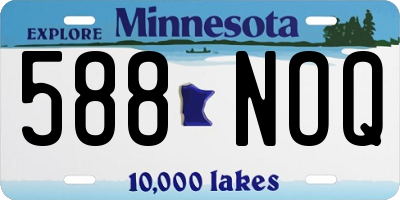 MN license plate 588NOQ