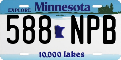 MN license plate 588NPB