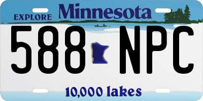 MN license plate 588NPC