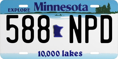 MN license plate 588NPD