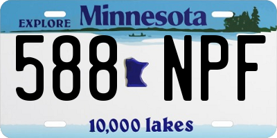 MN license plate 588NPF
