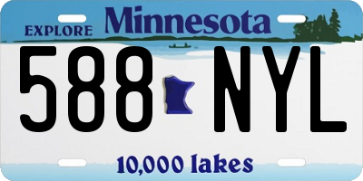 MN license plate 588NYL