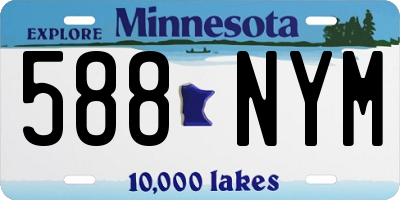 MN license plate 588NYM