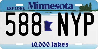 MN license plate 588NYP