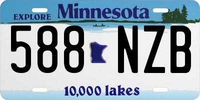 MN license plate 588NZB