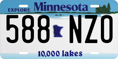 MN license plate 588NZO