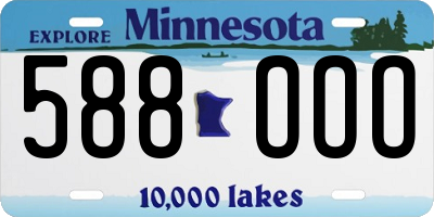 MN license plate 588OOO