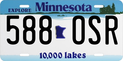 MN license plate 588OSR