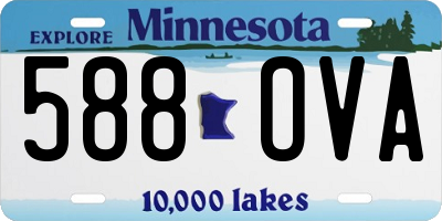 MN license plate 588OVA