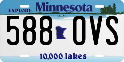 MN license plate 588OVS