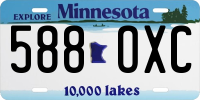 MN license plate 588OXC