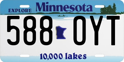 MN license plate 588OYT