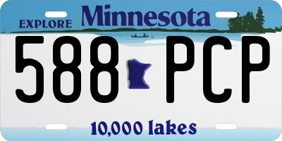 MN license plate 588PCP