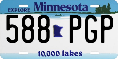 MN license plate 588PGP