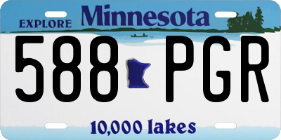 MN license plate 588PGR