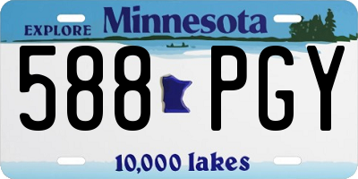 MN license plate 588PGY